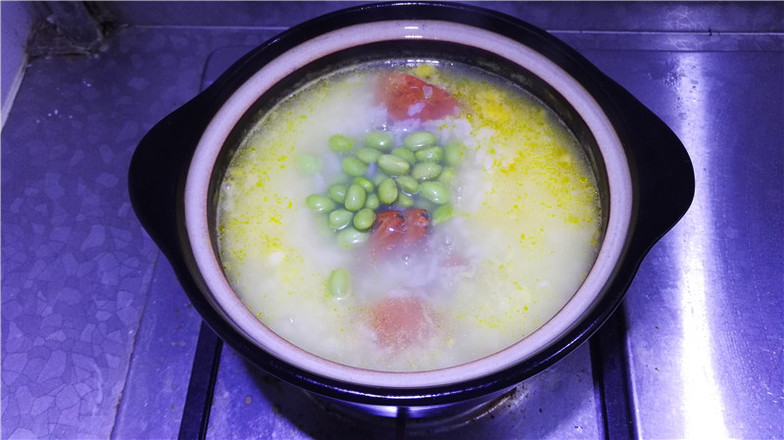 Nutritious and Delicious Edamame Rice and Crab Porridge recipe