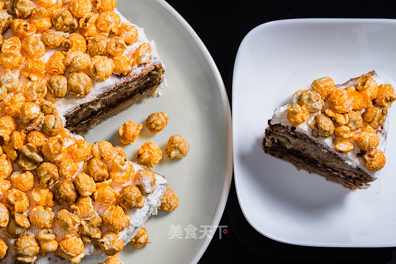 Two-color Popcorn Chiffon Cake-chicago Mix Chiffon Cake recipe