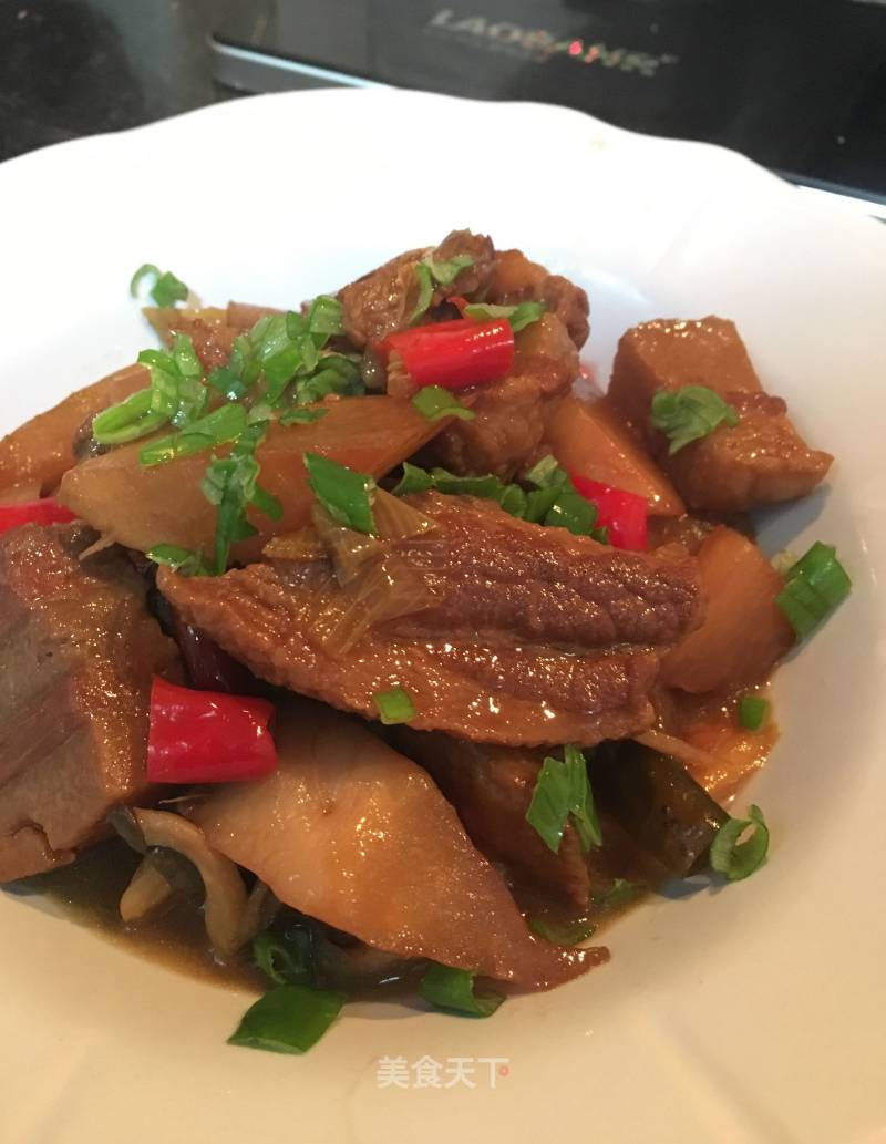 Soaked Radish Pork recipe