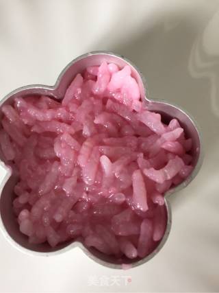 #信之美五常米试吃#pink Flower Rice Ball recipe