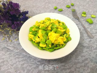 Fried Garlic Egg with Bean recipe