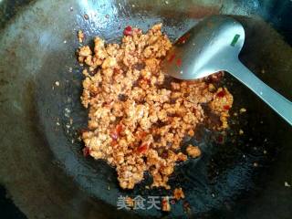 Steamed Eggplant with Minced Meat Sauce recipe