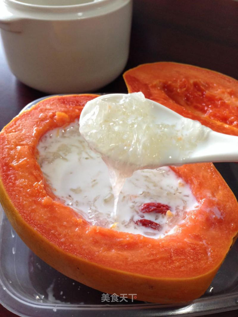 Nourish Skin and Enhance Resistance---【original Papaya Milk Stewed Bird's Nest】 recipe