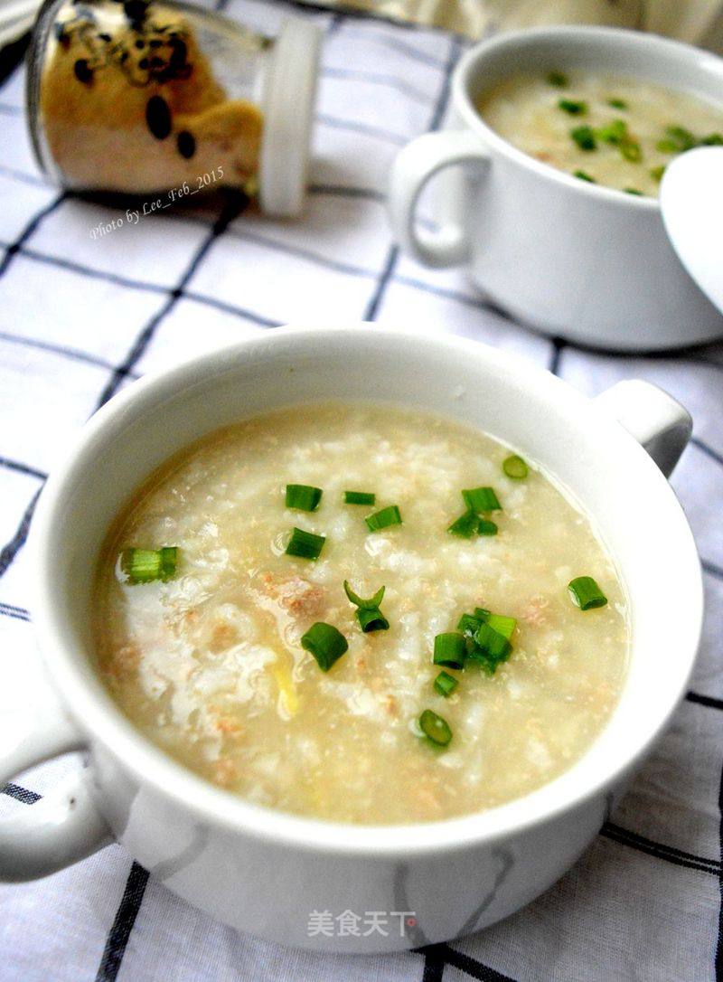 Shredded Radish Porridge with Minced Pork