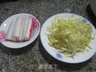 Fried Crab Sticks with Leek Sprouts recipe