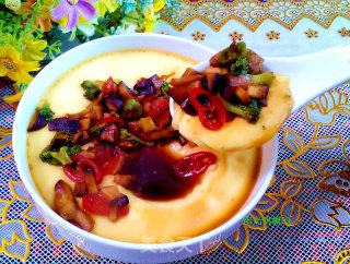 Steamed Egg Custard (one Type of Steamed Egg with Two Flavors) recipe