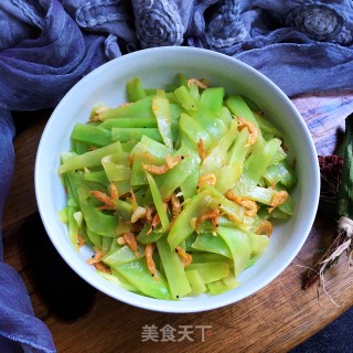 Fried Bamboo Shoots with Dried Prawns recipe