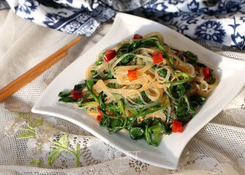 Spinach Mixed Vermicelli recipe