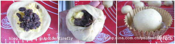 Custard Red Bean Snowman Bread recipe