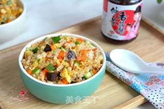 Fried Rice with Mushroom Sauce and Egg recipe