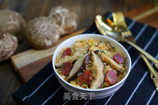 Fried Rice with Mushroom and Krill recipe