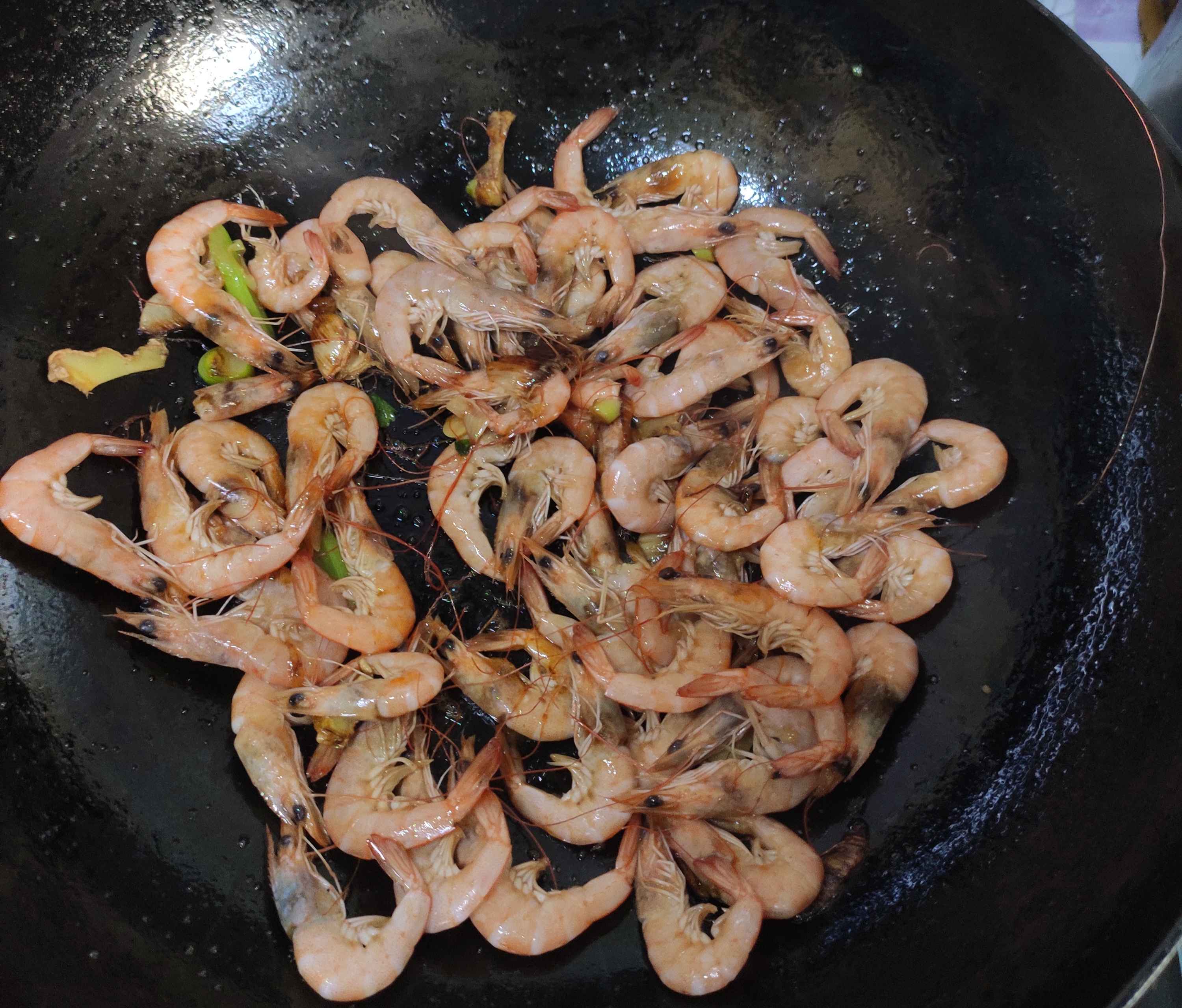 Celery and Small River Prawns recipe