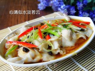 Steamed Fish Fillet with Black Bean Pepper recipe