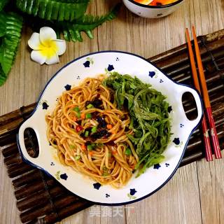 #春食野菜香#chilled Toon Noodles recipe