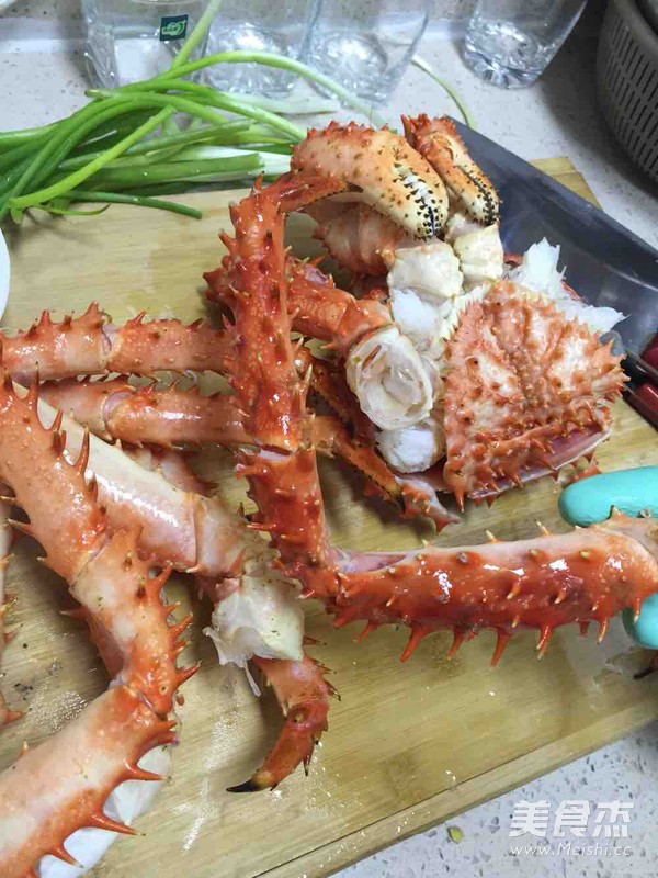 Spicy Fried King Crab recipe