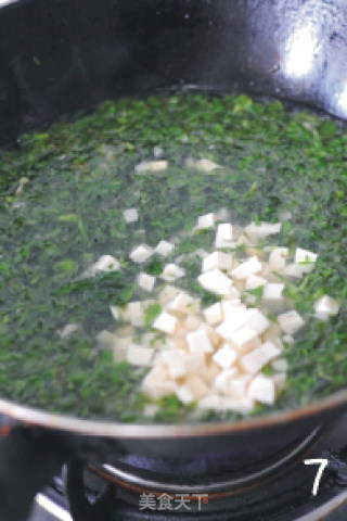 [sanxian Shepherd's Purse Tofu Soup] Fresh and Delicious-what Soup Do You Drink for Detoxification and Health Preservation in Spring? recipe