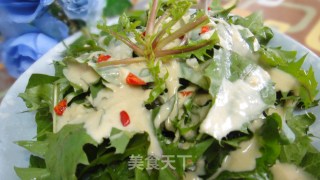 [summer Small Cold Dishes]----- Dandelion in Sesame Sauce recipe