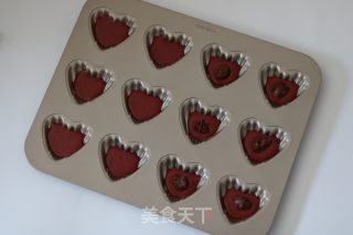 Red Velvet Madeleine Sweetheart Karst Cake recipe