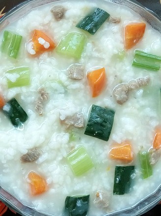Beef Rice Vegetable Porridge