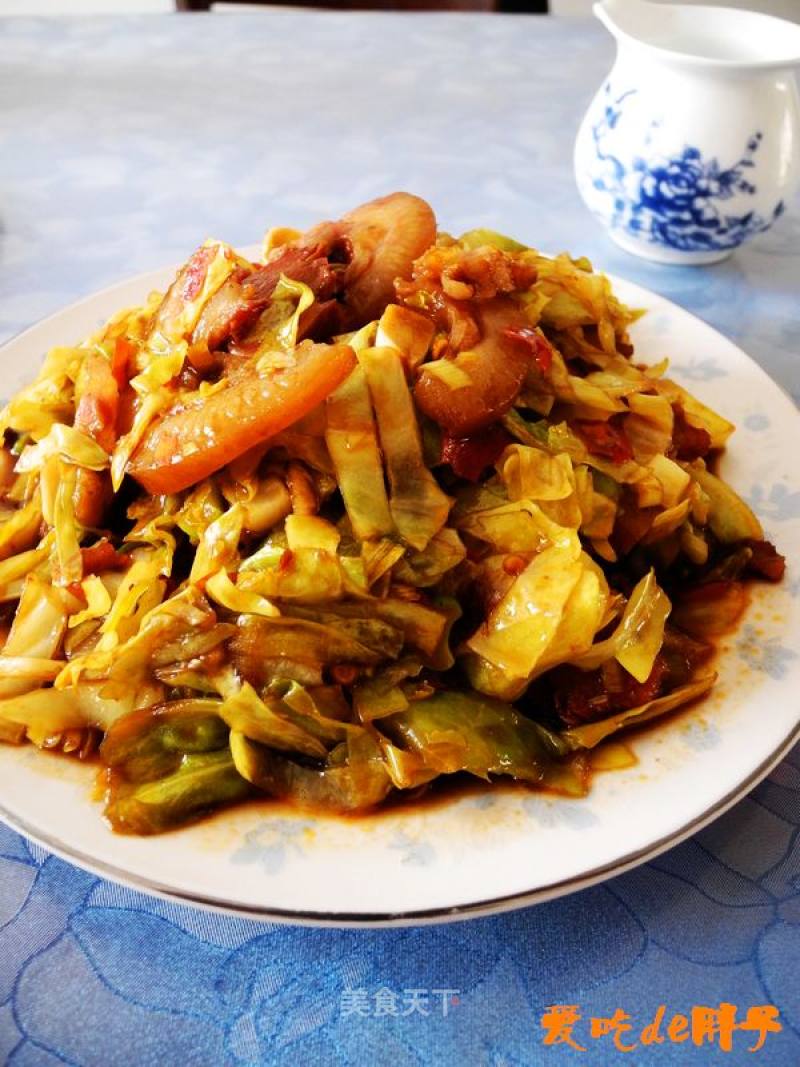 Stir-fried Pork Head with Cabbage recipe