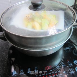 Steamed Pumpkin with Shredded Pork recipe