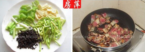 Stir-fried Bean Curd with Hunan Bacon recipe