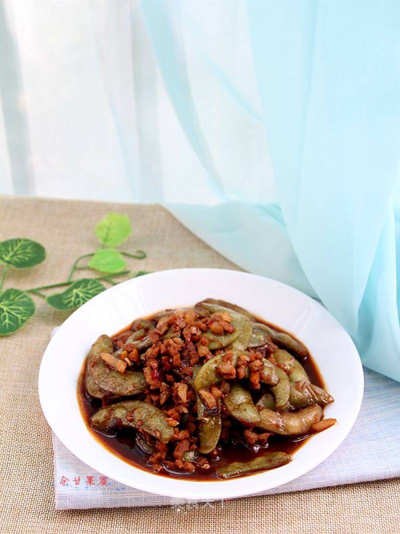 #下饭菜# Braised Lentils with Minced Pork in Sauce recipe