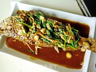 【lu Cai】---boiled Yellow Croaker recipe