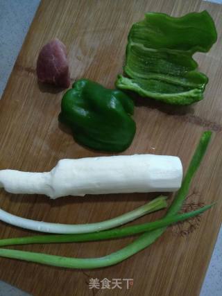 Stir-fried Rice White with Green Peppers recipe