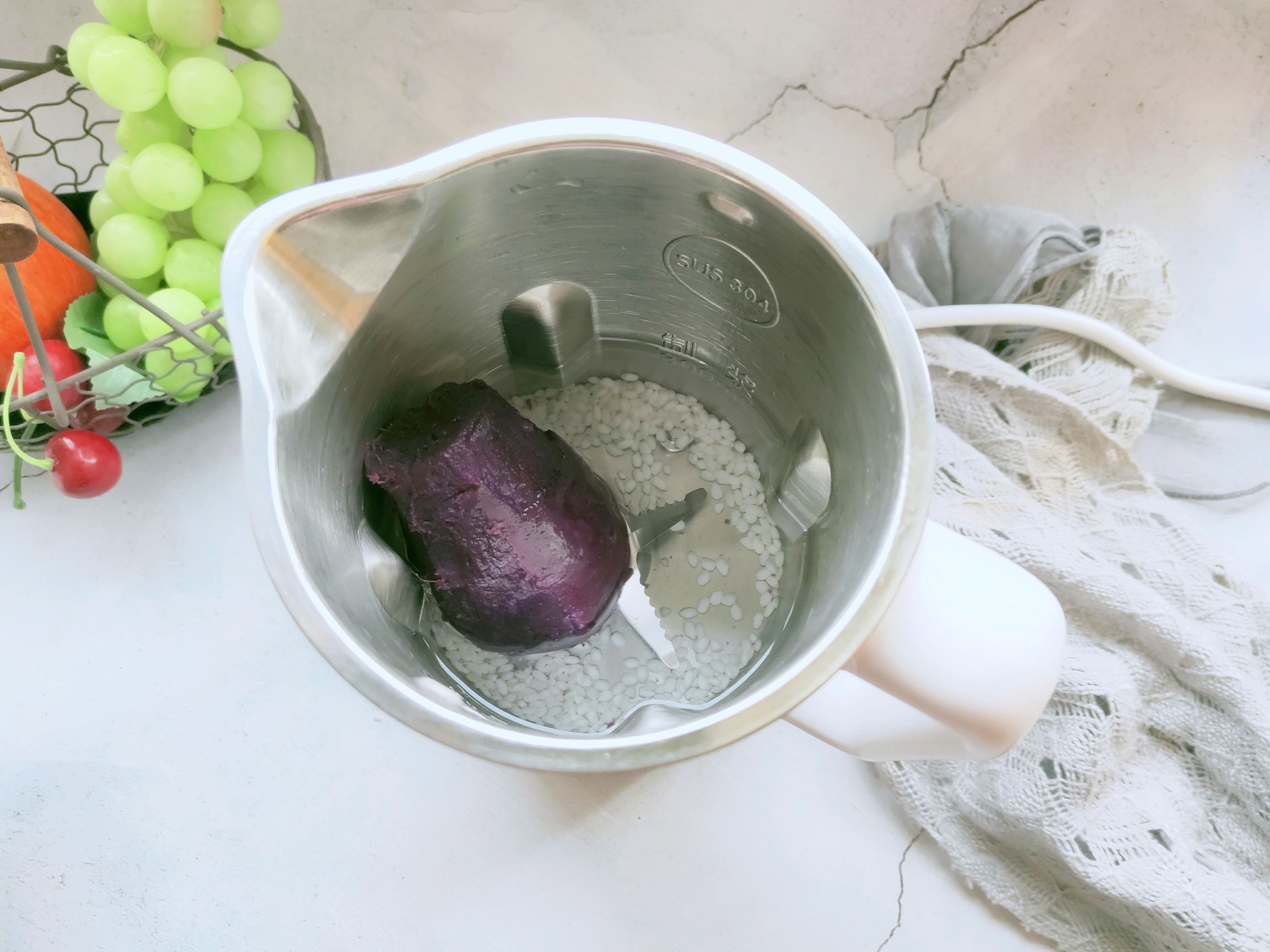 Purple Sweet Potato Rice Paste recipe