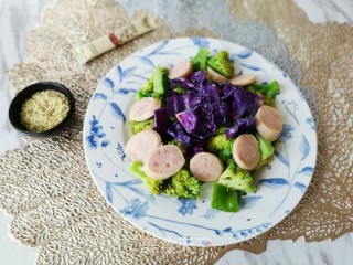 Hemp and Garlic Sausage with Vegetables recipe