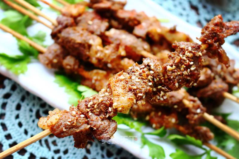 #aca烤明星大赛# Lamb Skewers Up recipe