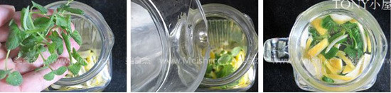 Lemon Mint Honey Water recipe