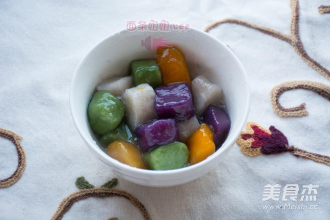 New Year's Vegetable Dessert Colorful Hand-made Taro Balls recipe
