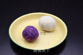 Purple Sweet Potato Taro Balls recipe