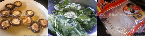 Spinach Vermicelli Pot recipe