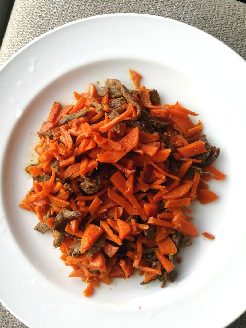 #信之美# Stir-fried Shredded Beef with Carrots