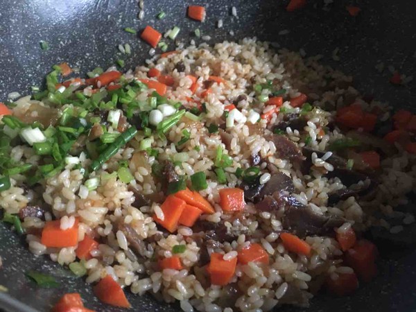 Fried Rice with Carrot Bacon and Egg recipe