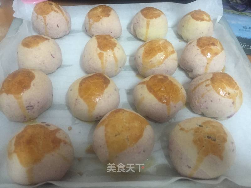 #the 4th Baking Contest Cum is Love to Eat Festival#purple Sweet Potato Pork Floss recipe