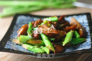 Teriyaki Shrimp Sauce with Asparagus and King Pleurotus recipe