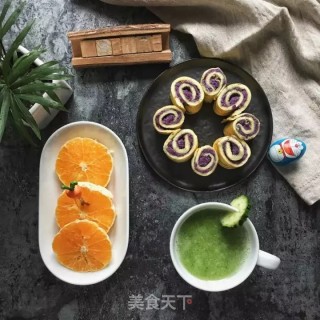 Purple Sweet Potato Omelet recipe