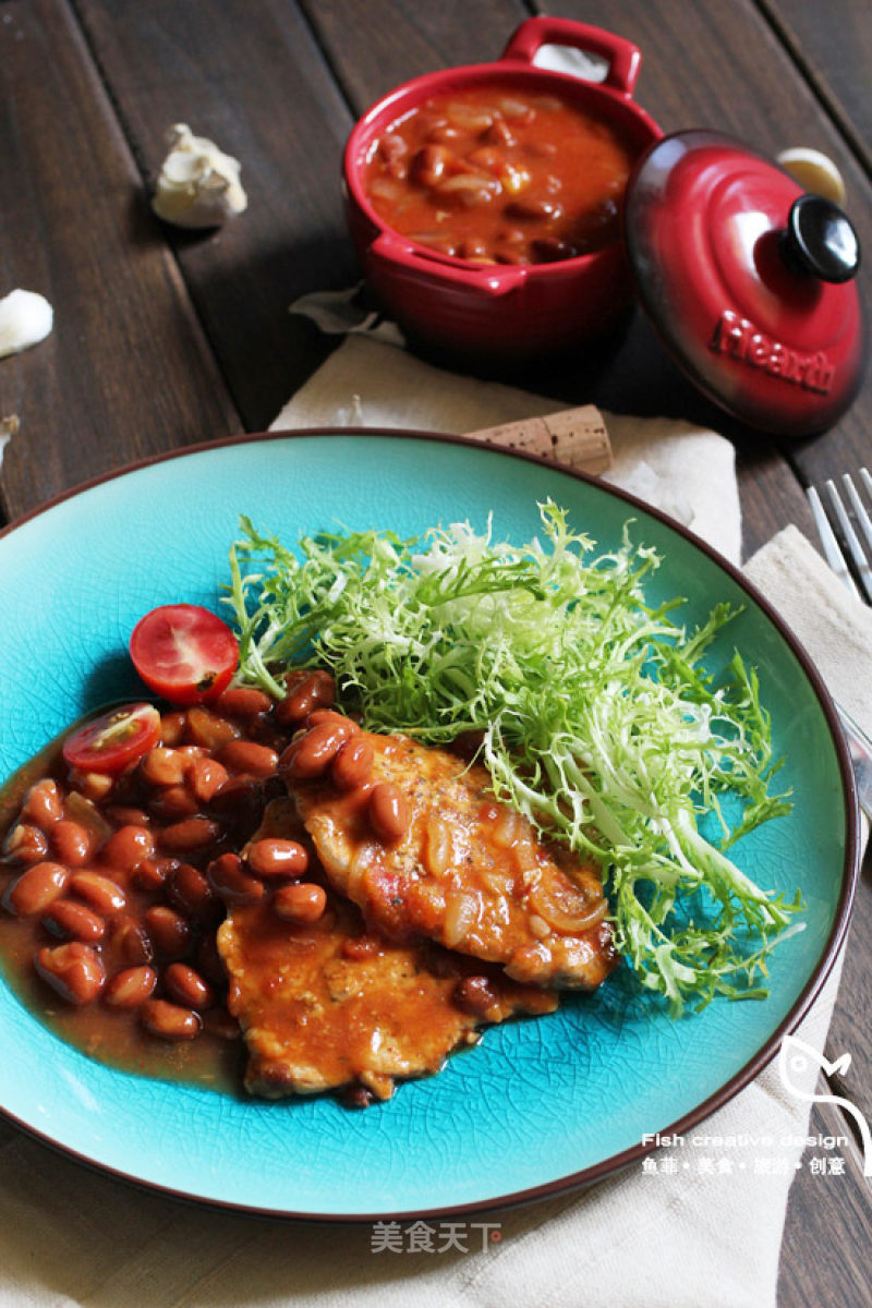 Porotti Bean Pan-fried Pork Chop recipe