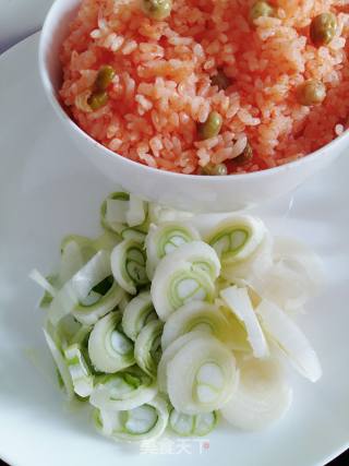 #trust之美#stuffed Rice and Fried Rice with Red Pepper Sauce recipe