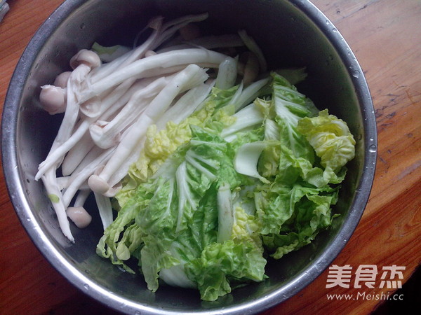 Seafood, Mushroom, Cabbage and Meatball Soup recipe