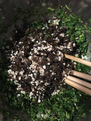 Handmade Dumplings with Fungus, Shiitake and Shepherd's Purse recipe