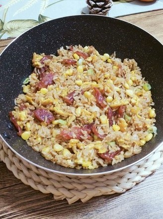 Fried Rice with Sausage and Soy Sauce
