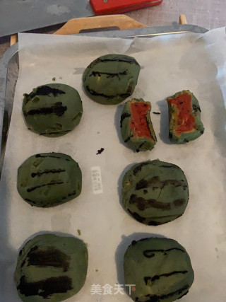 Small Watermelon Moon Cakes recipe