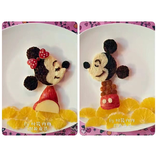 Creative and Fun Children's Meal—mickey & Minnie recipe