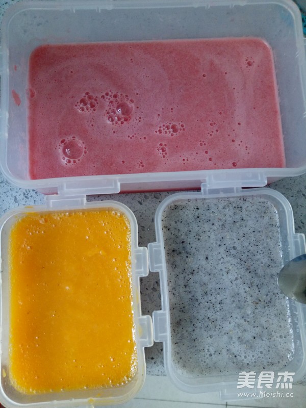 Colorful Fruit Smoothies recipe