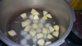 Lantern Festival Dessert-apple Purple Sweet Potato Rice Cake Sesame Dumpling Soup recipe